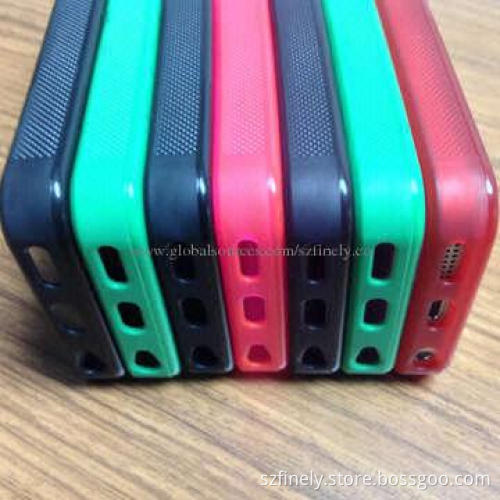 PC + TPU Case for iPhone 5C, Double Injection, with Anti-slip Grain, Fashionable and Novelty